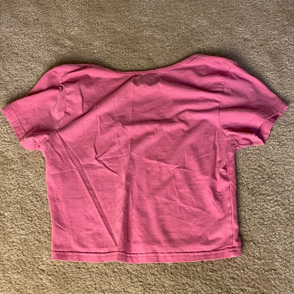 Scoop Neck Cropped Tee - Large - Picture 4 of 4